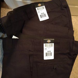 2 Pair of Dickies Flat Front Work Pants - NWT - size 30x30